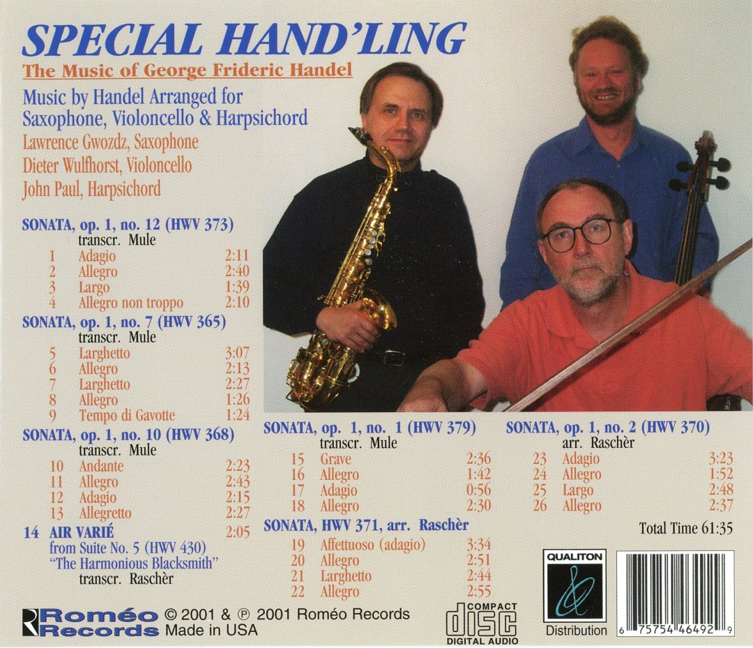 makdelart classique Handel Special Hand'ling (Lawrence Gwozdz