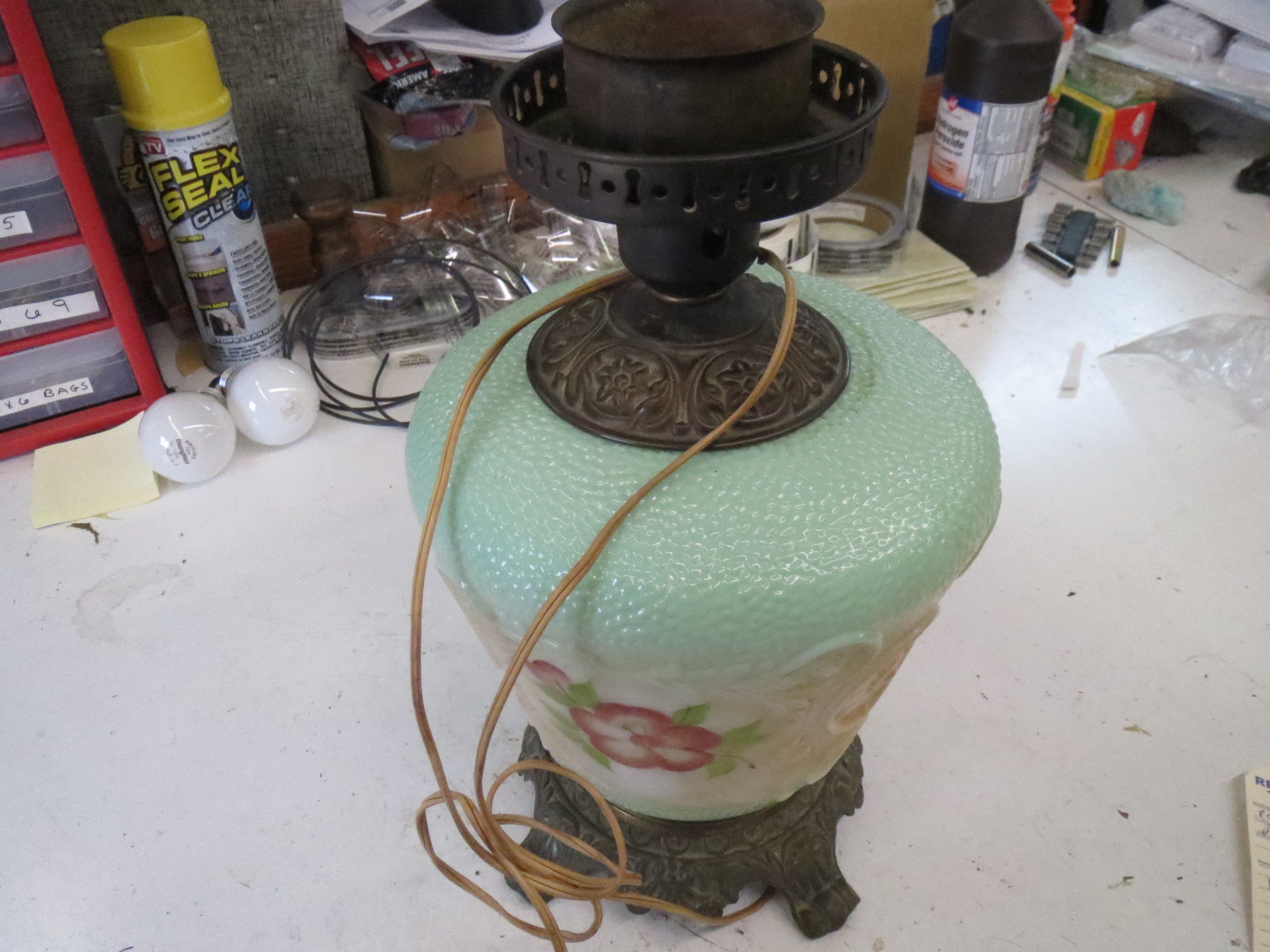 Lamp Parts and Repair | Lamp Doctor: Hand Decorated Table Lamp With