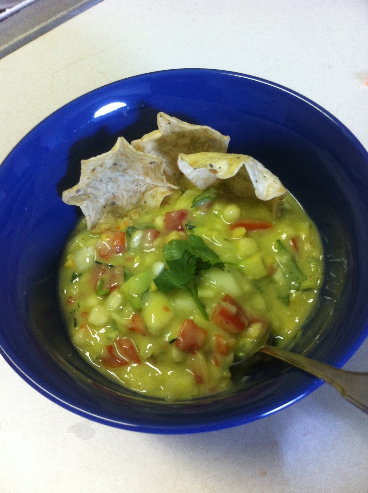 Tasty Kaiti&amp;#39;s Yummy Vegan Blog: Avocado Corn Gazpacho