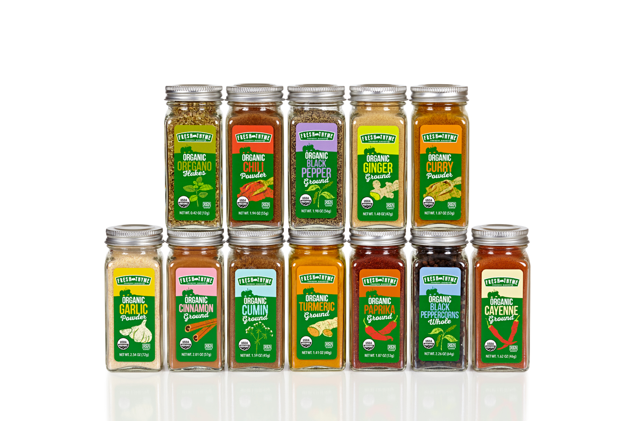 Fresh Thyme Organic Premium Spice Range on Packaging of the World