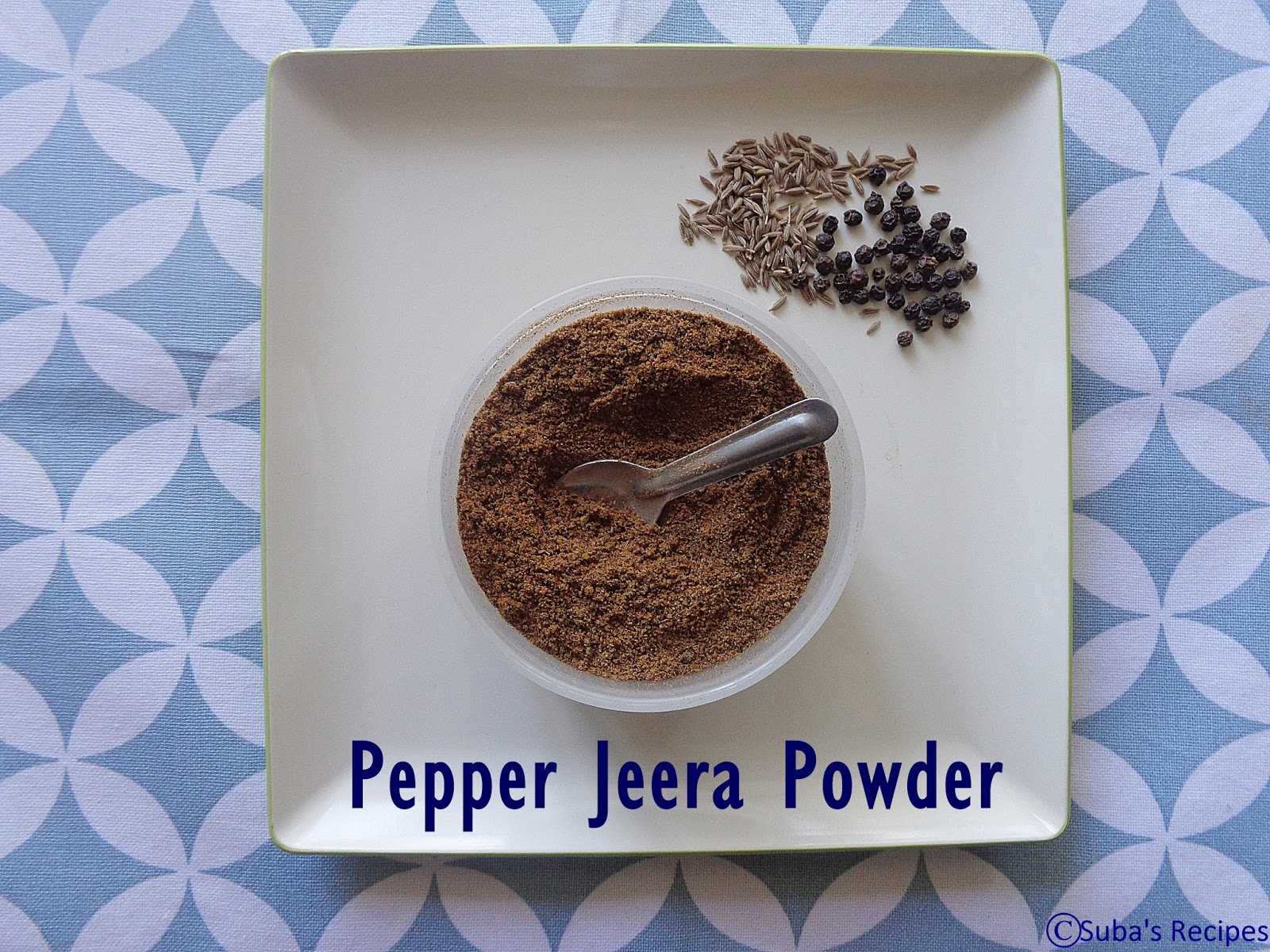 Pepper Jeera Powder Basic powder recipes