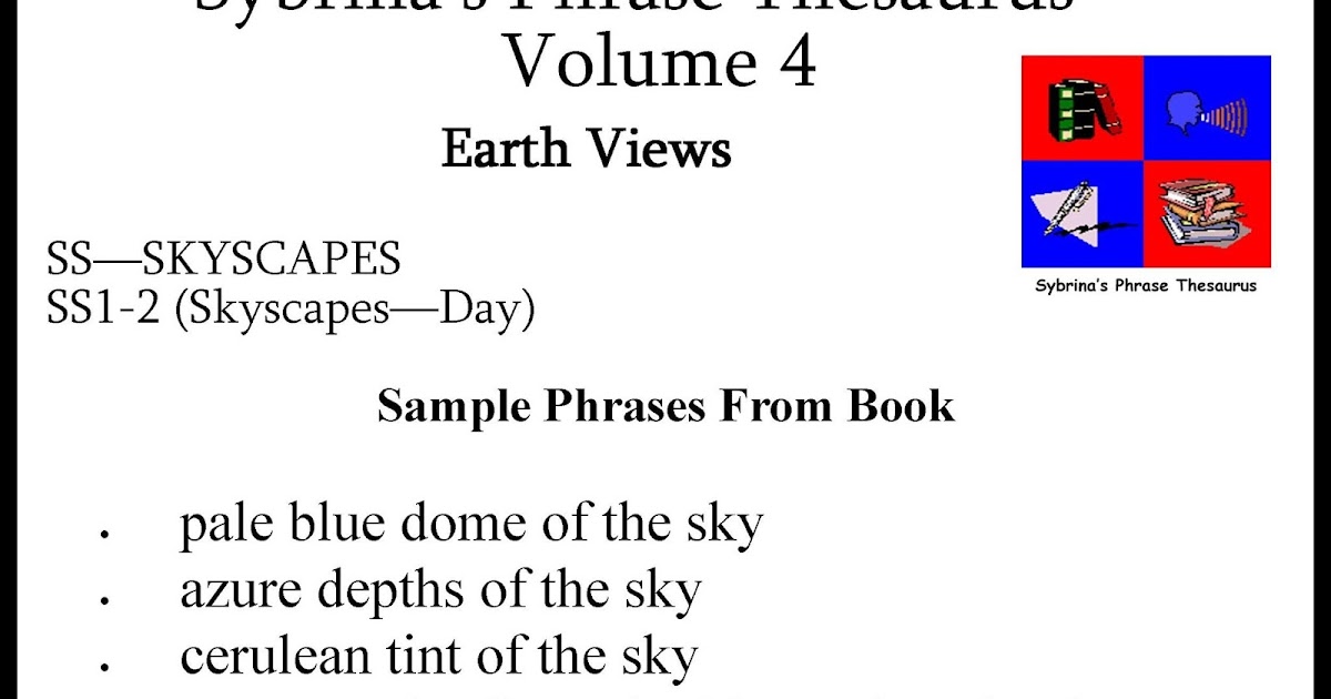 Sybrina Publishing Phrase Thesaurus Samples Vol 4 Earth Views SS12