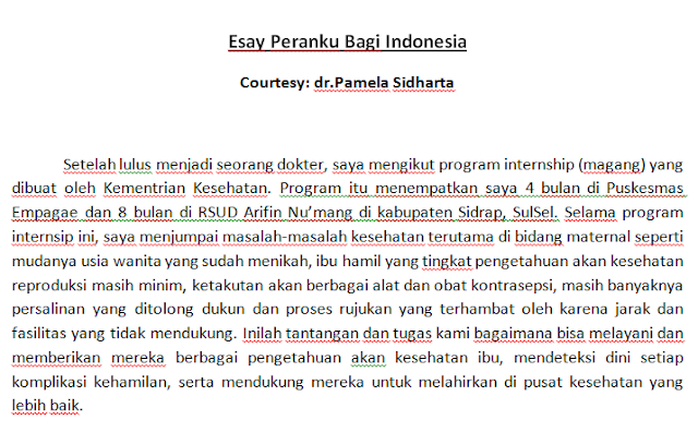 contoh essay beasiswa sma