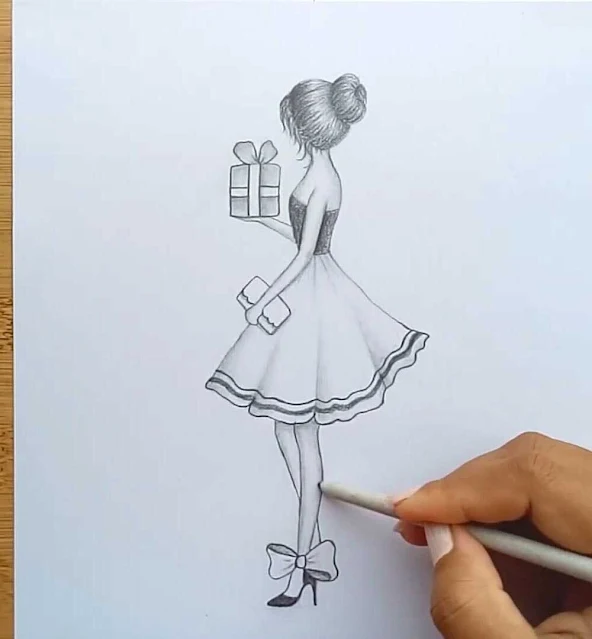 رسم فتاة بالرصاص رسم فتاة جميلة بالرصاص