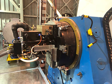 Camera attached to one of the three viewing ports (Source: Palmia Observatory)