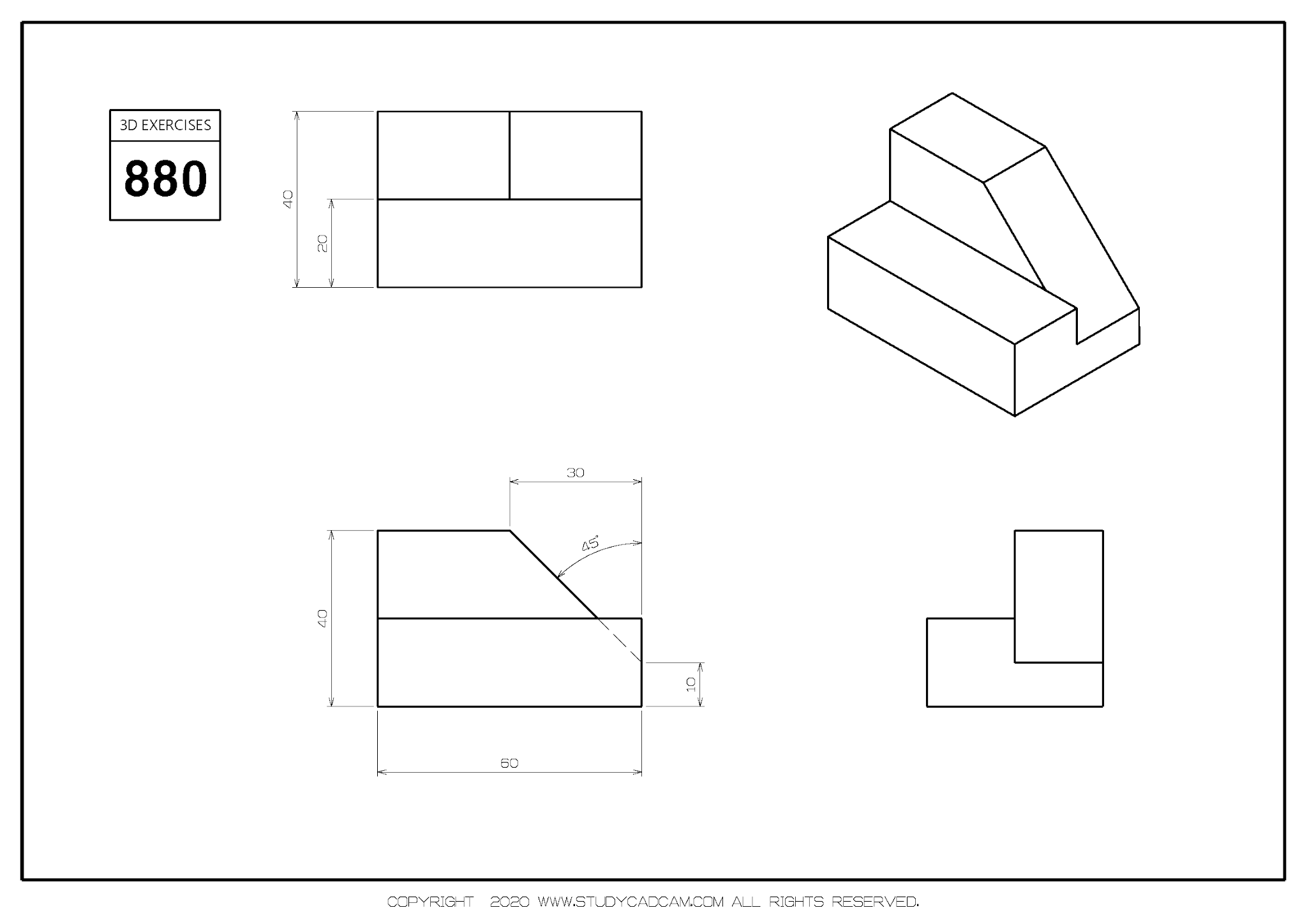 Isometric Drawing Exercises with Answers