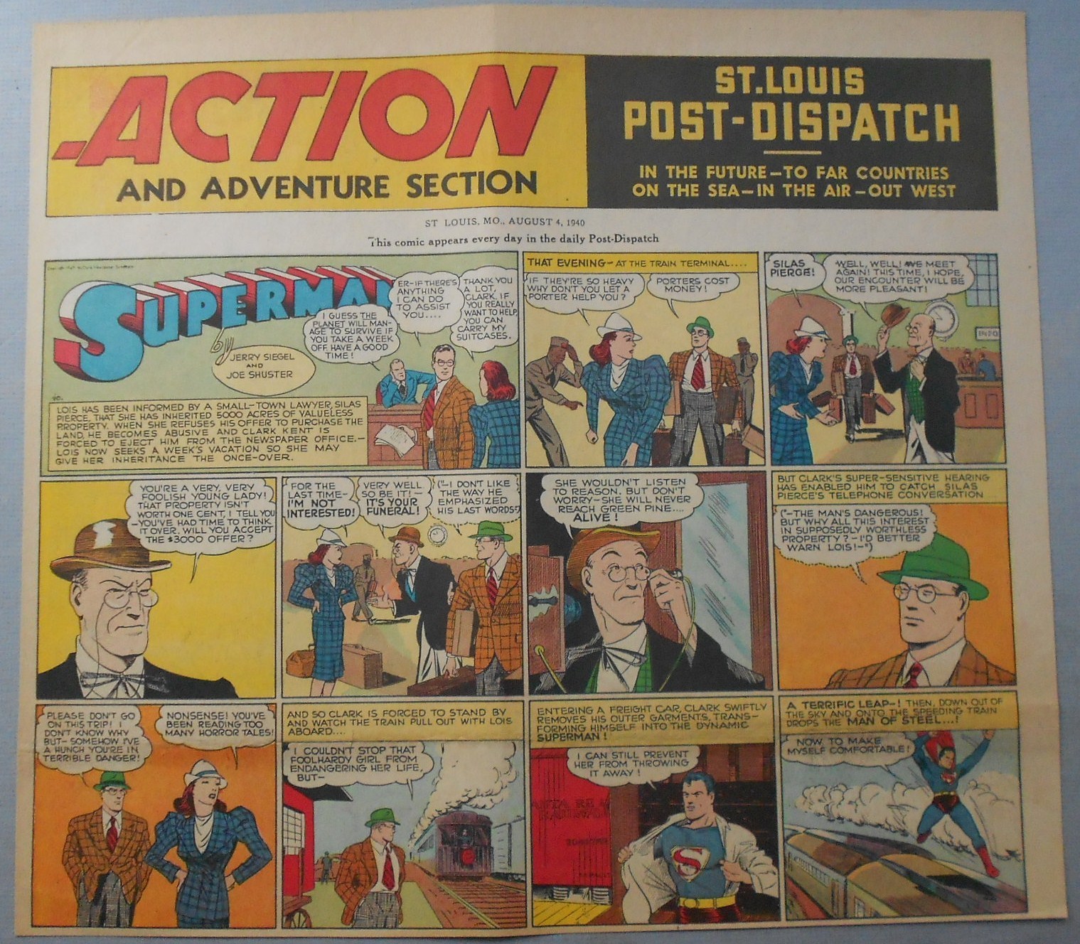 Pop Culture Safari!: Vintage Sunday Superman comic strips from the St. Louis Dispatch