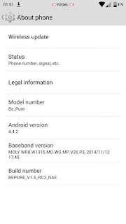 Ulefone be pure 1.5 rc2 ported rom for skk lynx screenshot 2