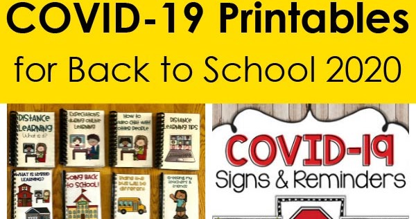 Free COVID-19 Printables for Back to School 2020 | Totschooling