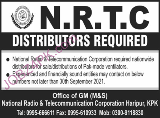 NRTC jobs 2021 Distributors Required