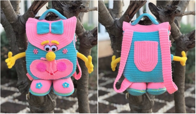 Crochet Girl School Bag
