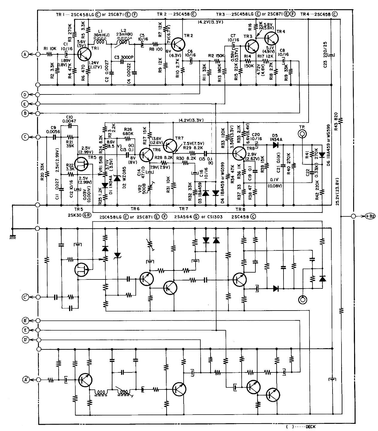 Schematic Diagrams AKAI GXC65D Dolby System Schematic Diagram