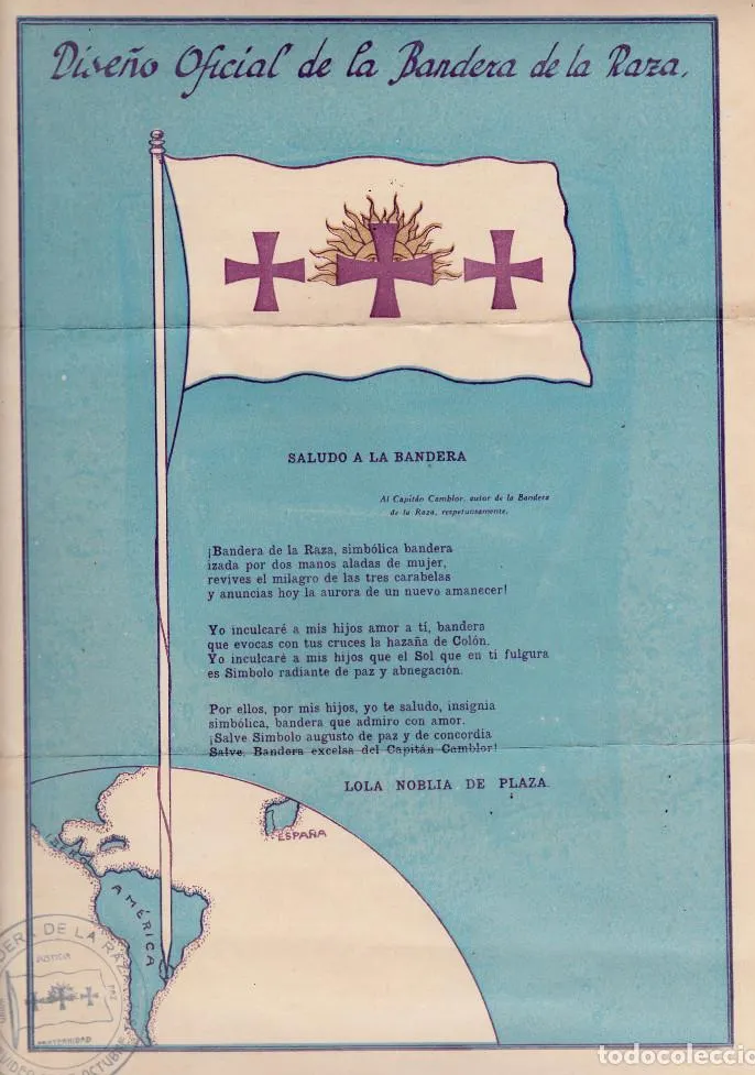 Heráldica en la Argentina La Bandera de la Raza