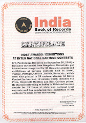 Most Awards in Cartoon Contests -India Book of Records-