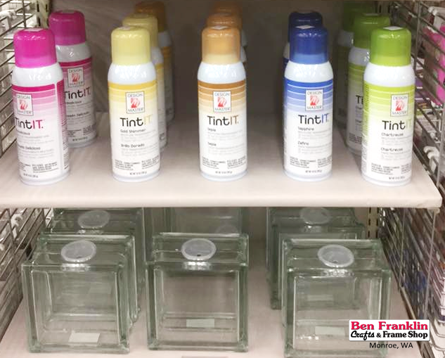 Ben Franklin Crafts and Frame Shop, Monroe, WA Color Glass Blocks with