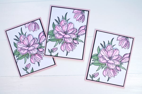 Handmade cards are so fun to make and these stunning floral cards look so fabulous. I am in love with flower stamps and love making floral themed cards. 