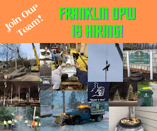 The Franklin DPW is hiring 2 for Heavy Motor Equipment Operator positions
