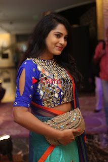 Cute Actress Himaza in Beautiful Choli Skirt Style Anarkali Dress Spicy Pics  077
