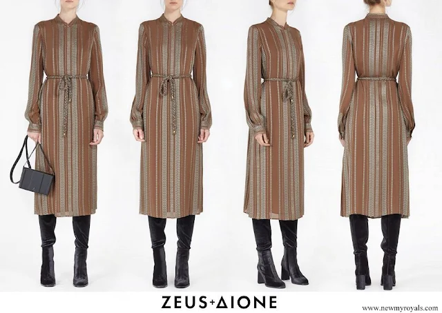 Queen Maxima wore Zeus+Dione Hera midi textured silk dress