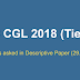 SSC CGL 2018 Tier 3 Essay & Letter asked (29-12-2019)