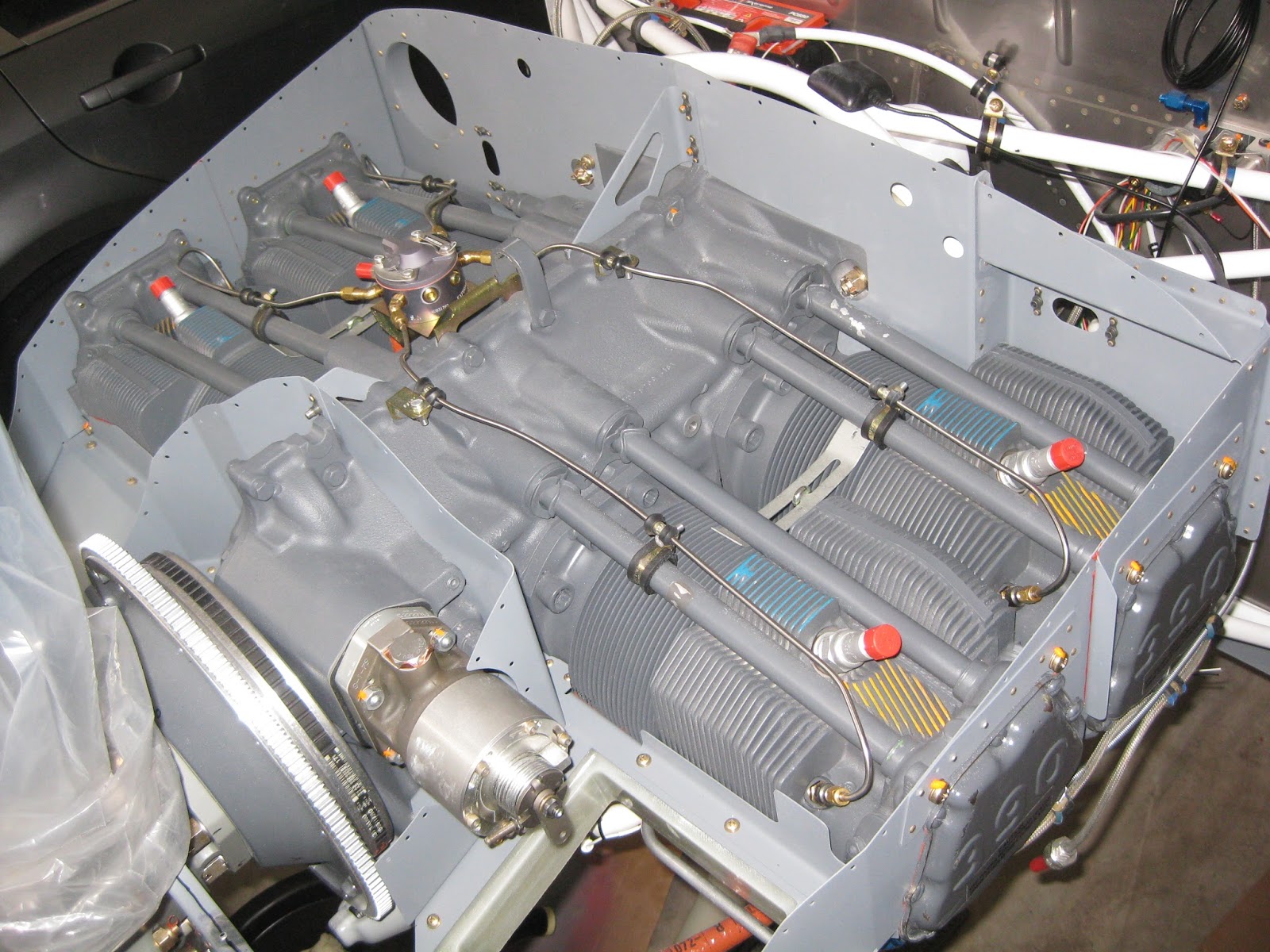 E's Van's RV14A FWF Cowl Baffle. Baffles placed.