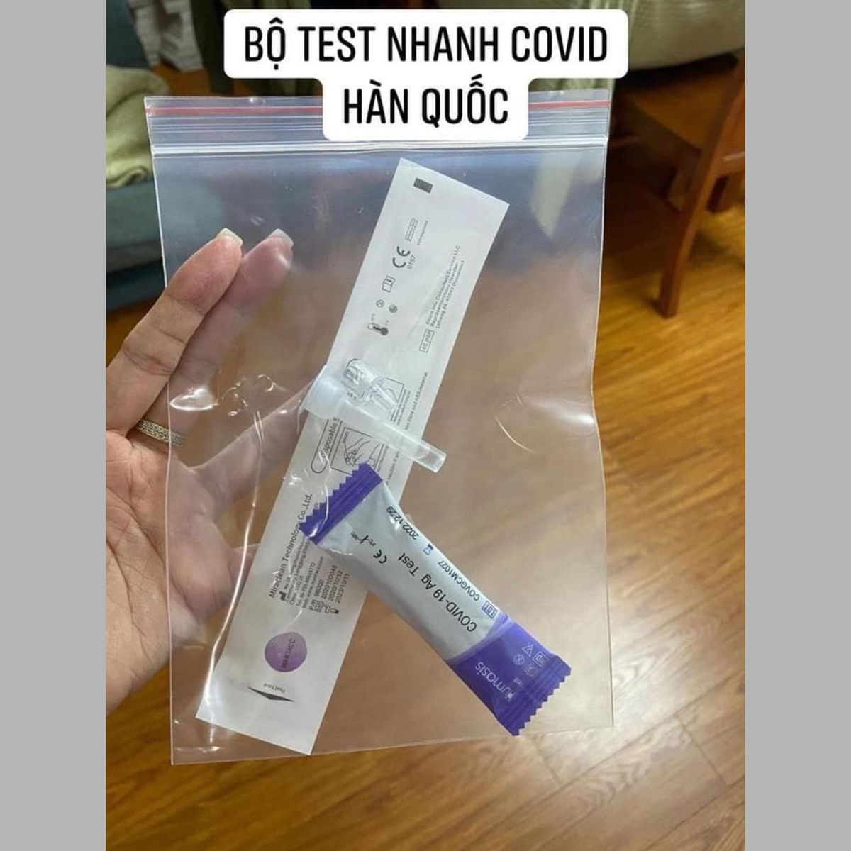 KIT TEST NHANH COVID 19 CHO 1 NGƯỜI - HUMASIS