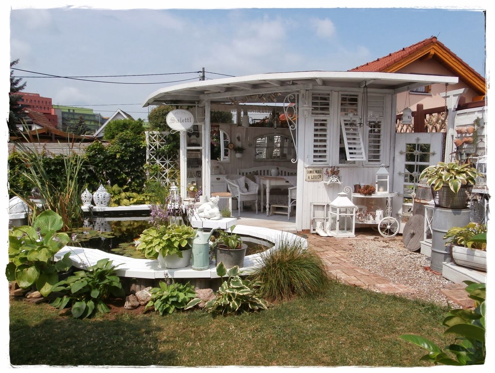 Shabby Landhaus VorherNacher.....Garten/Laube.....