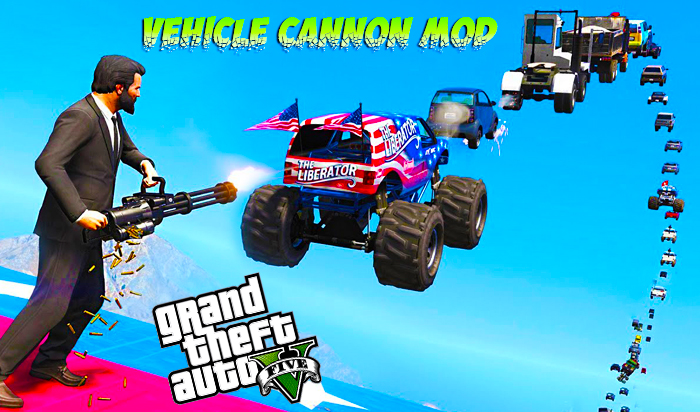 GTA V Vehicle Cannon Mod  Download | Shooting Cars | GTA 5 Mods