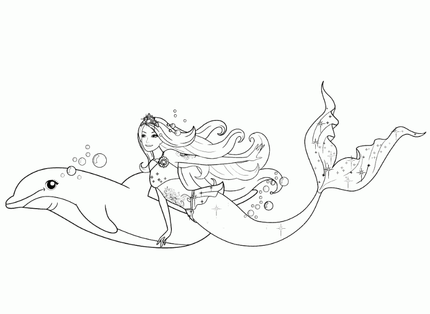 50+ Ausmalbilder Delphin Meerjungfrau Farbung