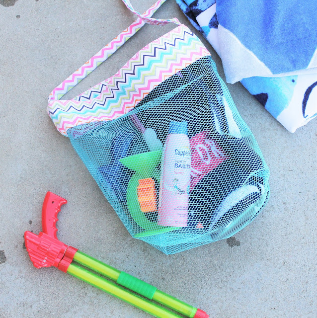 Simple DIY Mesh Beach Bag - Free Sewing Pattern | Sew Simple Home