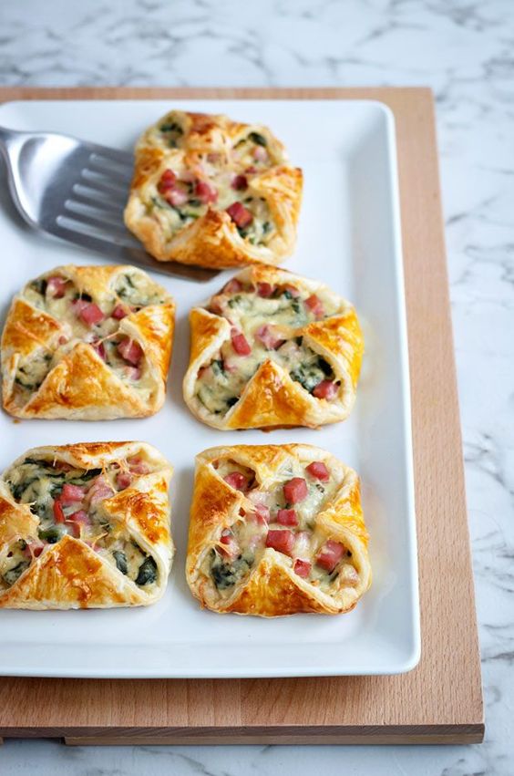 Ham Cheese & Spinach Puffs Healthy Food Menu