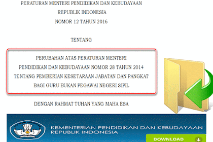 Permendikbud Nomor 12 Tahun 2016 Wacana Derma Kesetaraan Jabatan Dan Pangkat Bagi Guru Non Pns