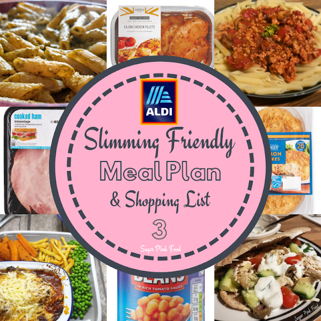 Slimming world aldi shopping list and meal plan.