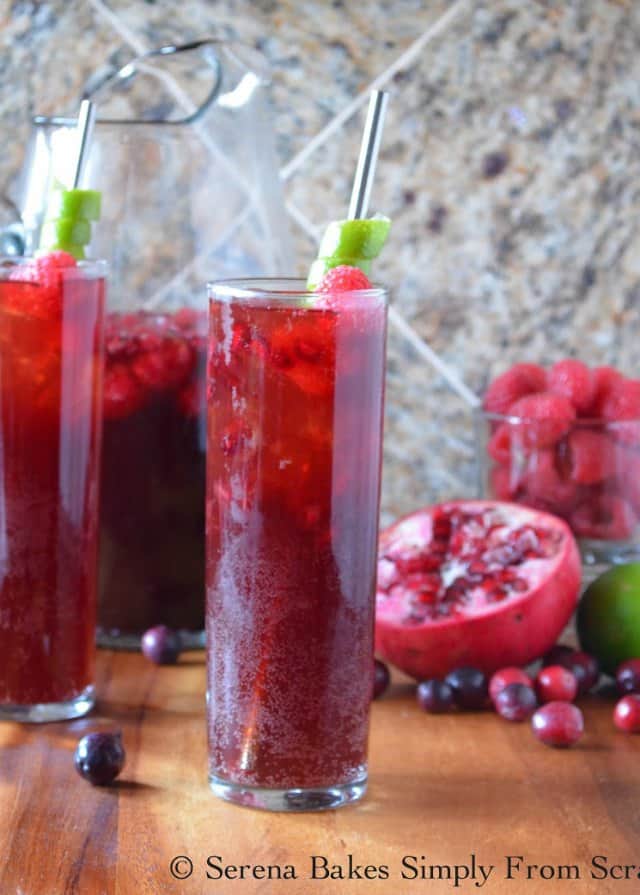 Sparkling Pomegranate Berry Punch | Serena Bakes Simply From Scratch