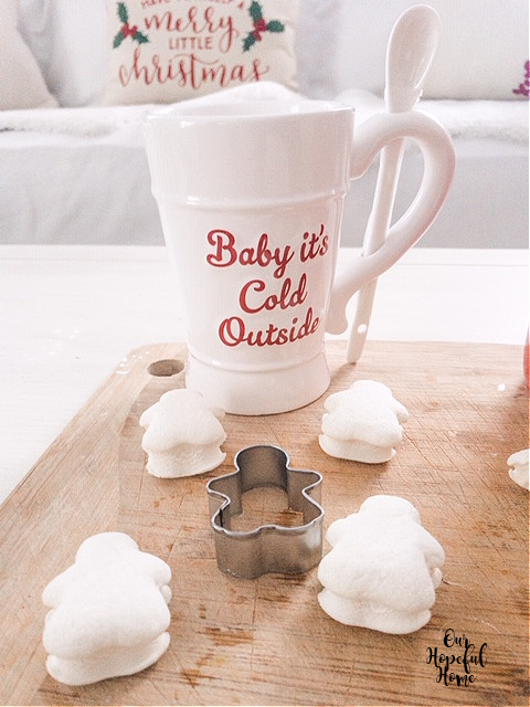 baby it's cold outside white Christmas mug gingerbread man cookie cutter