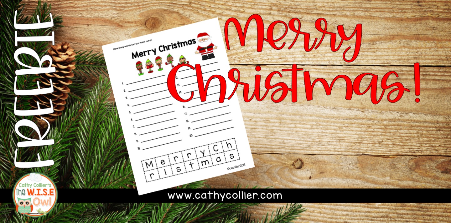 Merry Christmas! How Many Words Can You Make?  The W.I.S.E. Owl