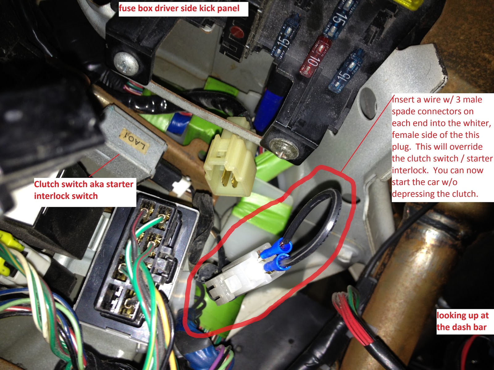 Clutch / Starter Interlock Switch - How do I... - MX5Nutz Forum
