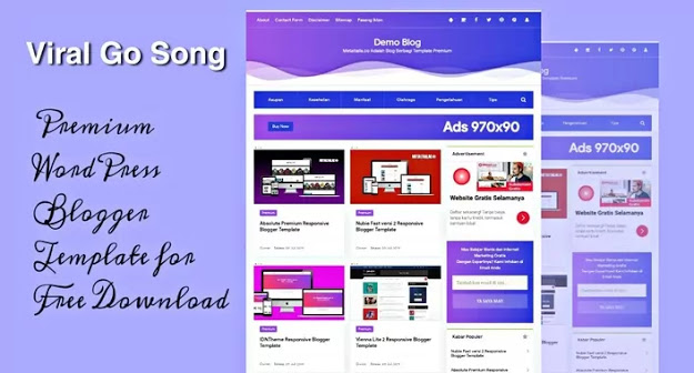 Feature Viral Go Song Fast Responsive Blogger Template