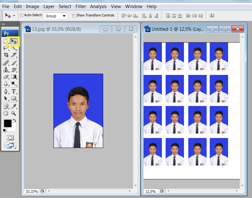 Cara Mudah Membuat Pas Foto 2x3 , 3x4 , 4x6 , 2R , 3R , 4R 