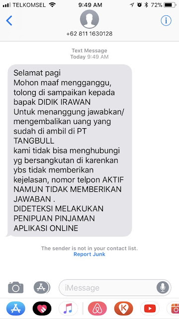 Aplikasi Pinjaman Online Penipu