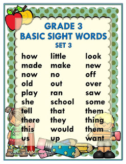 BASIC SIGHT WORDS (Grade 3) Free Download - DepEd Click