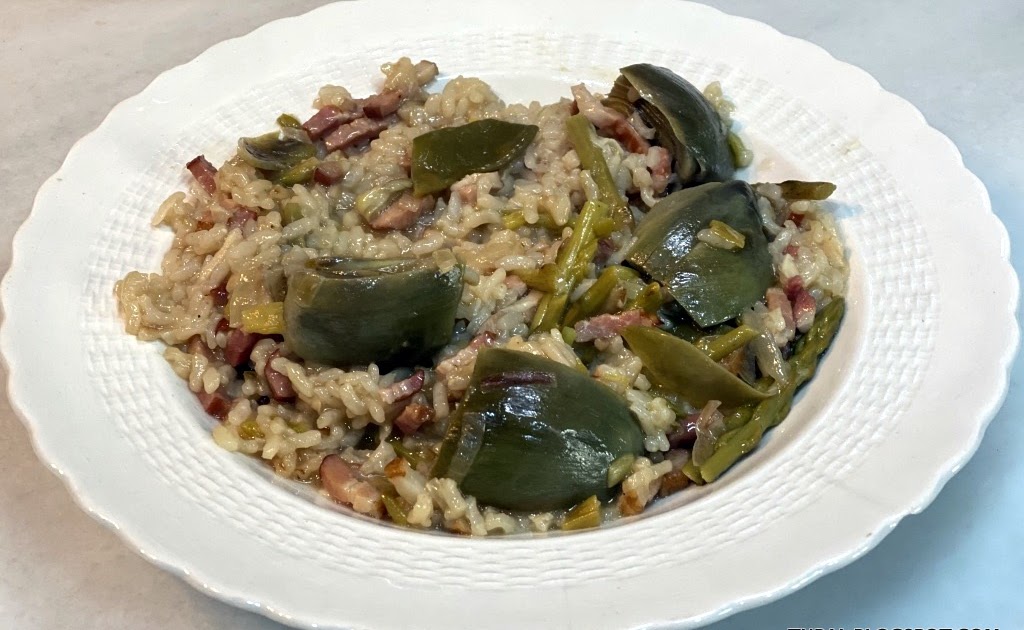 TUBAL RISOTTO DE ALCACHOFAS, ESPARRAGOS Y BACON