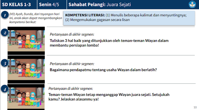 JAWABAN TULISKAN 3 HAL BAIK YANG DITUNJUKKAN OLEH TEMANTEMAN WAYAN