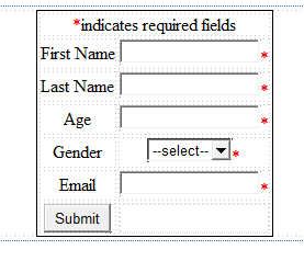 client side validation designer mode