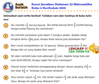 Lengkap Kunci Jawaban Halaman 23 Matematika Kelas 5 Kurikulum 2013 Simple News Kunci Jawaban Lengkap Terbaru Lengkap Kunci Jawaban Halaman 23 Matematika Kelas 5 Kurikulum 2013 Simple News Kunci Jawaban Lengkap Terbaru