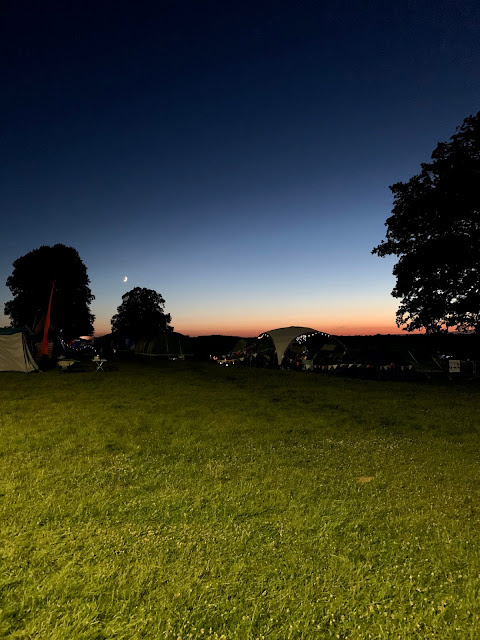 Campsite at sunset