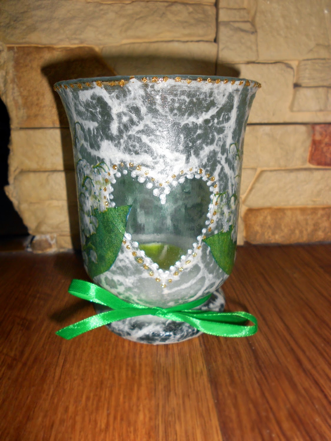 sztuka decoupage Kwiatowe lampiony decoupage.