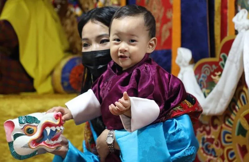 King Jigme Khesar Namgyel Wangchuck, Queen Jetsun Pema, Prince Jigme Namgyel and Prince Ugyen