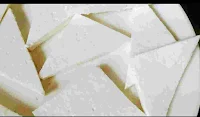 Triangle shaped Paneer pieces for paneer pakora