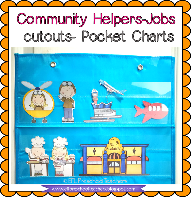 things the community helpers use and the place they work.